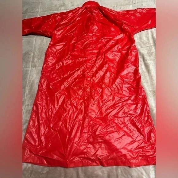 LLOYD ALLEN Vintage Nylon Rain Jacket Red Women’s Size s - Picture 2 of 8